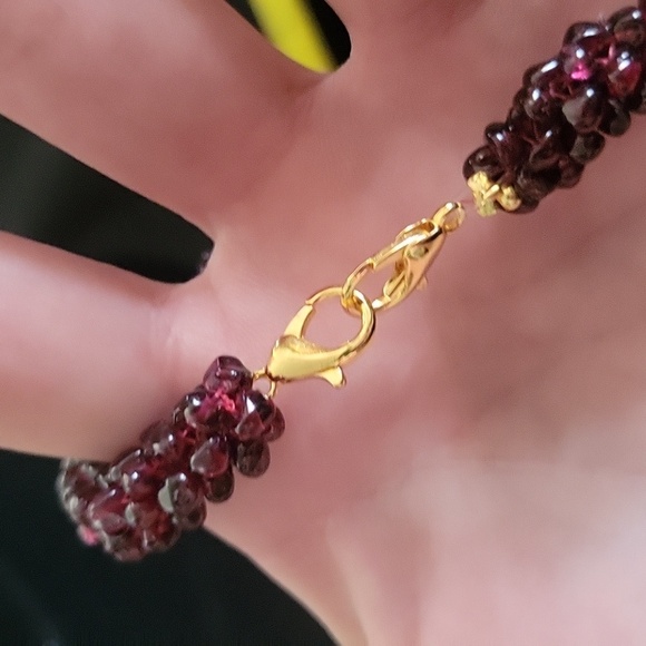 Handcrafted Genuine amethyst beaded bracelet - Picture 2 of 5